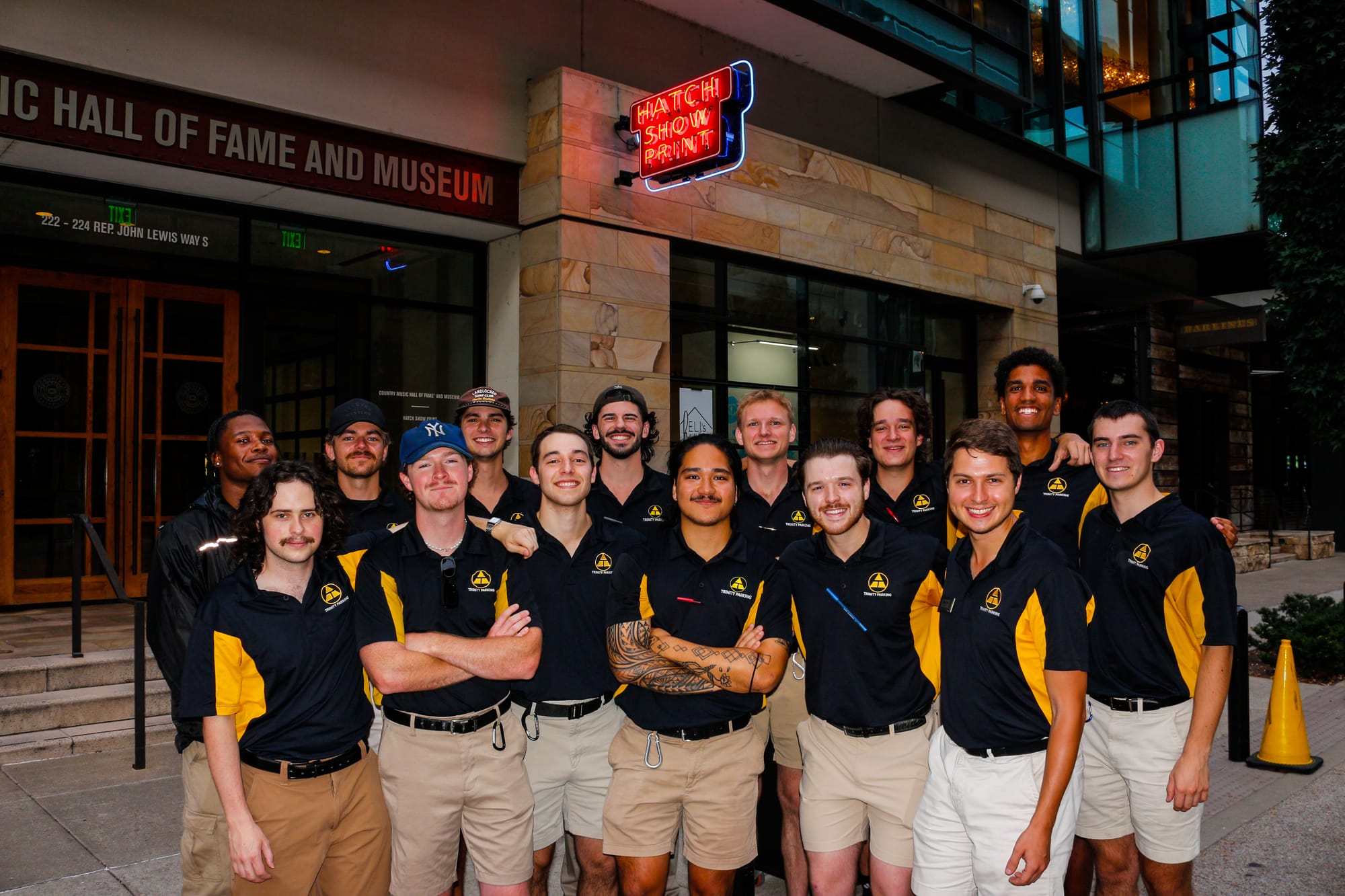 Trinity Parking team outside Country Music Hall of Fame Nashville
